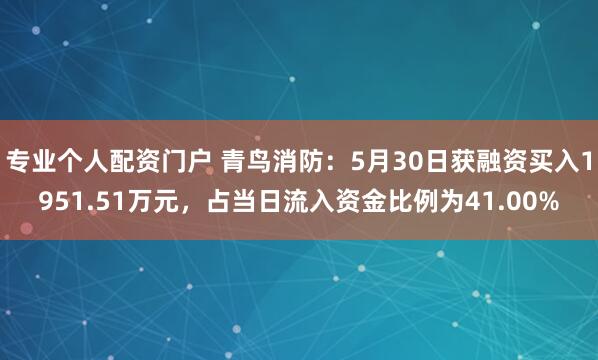 专业个人配资门户 青鸟消防：5月30日获融资买入1951.51万元，占当日流入资金比例为41.00%