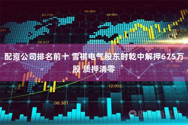 配资公司排名前十 雪祺电气股东时乾中解押675万股 质押清零